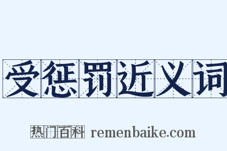 受惩罚近义词是什么意思的图片